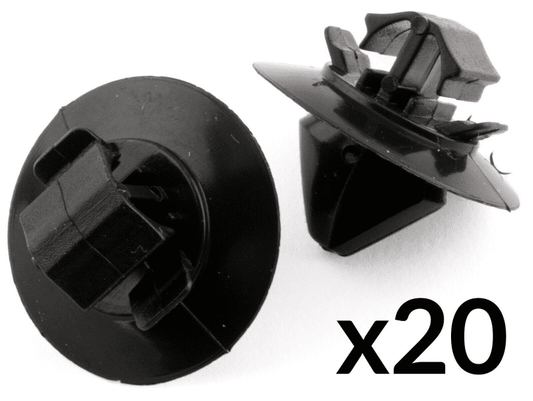 20x Black Plastic Trim Clips for Citroen C4 Fiat Door Card Panel