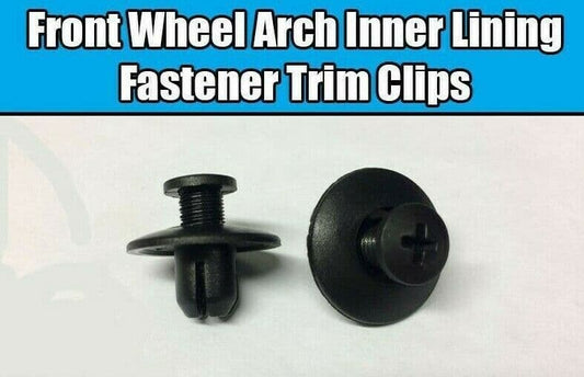 20x Black Plastic Trim Clips for Honda & Mazda Front Wheel Arch Inner Lining