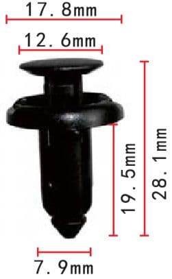 20x Black Plastic Trim Clips for Honda Odyssey Side Skirt Sill Moulding