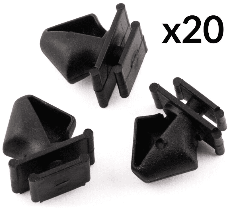 20x Black Plastic Trim Clips for Peugeot 406 Door Side Moulding Bumpstrip
