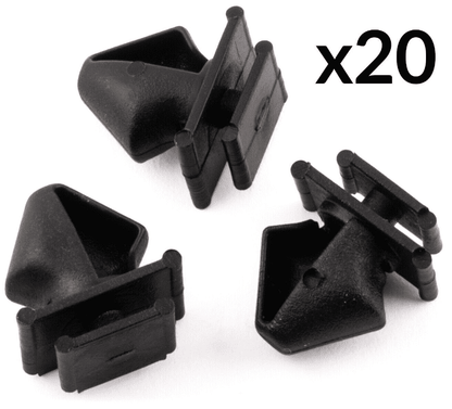 20x Black Plastic Trim Clips for Peugeot 406 Door Side Moulding Bumpstrip