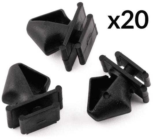 20x Black Plastic Trim Clips for Peugeot 406 Door Side Moulding Bumpstrip