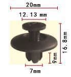 20x Black Plastic Trim Clips for Toyota Quarter Panel Wheel Arch Retainer