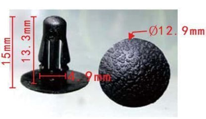 20x Black Plastic Universal Side Seal Fastener Rivet Clips for Nissan Infinity