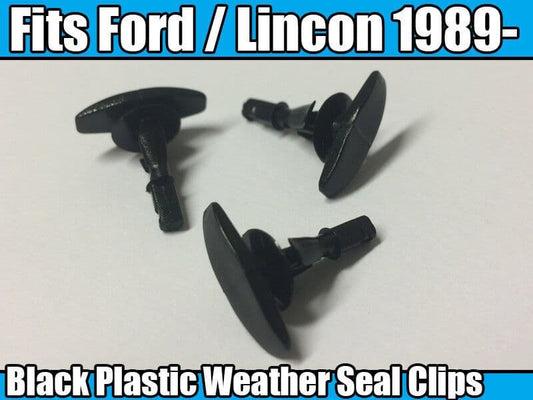 20x Black Plastic Weatherstrip Rubber Seal Body Retainers Clips for Ford Lincoln