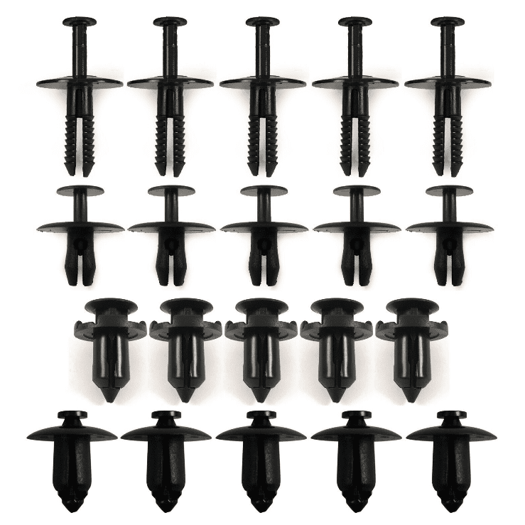 20x Black Rivet  Clips Set for Honda Bumper Wheel Arch Exterior Trim