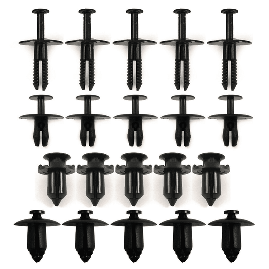 20x Black Rivet  Clips Set for Honda Bumper Wheel Arch Exterior Trim