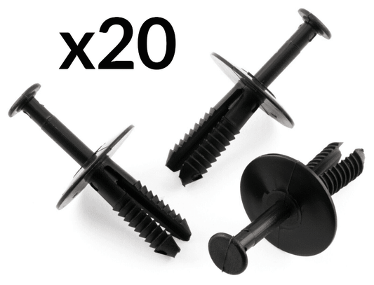 20x Black Rivet Retaining Trim Clips for BMW Wheel Arch Bumper Body Panel