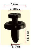 20x Body Fairing Panel Plastic Trim Clip 7mm Hole 17x13mm for Honda