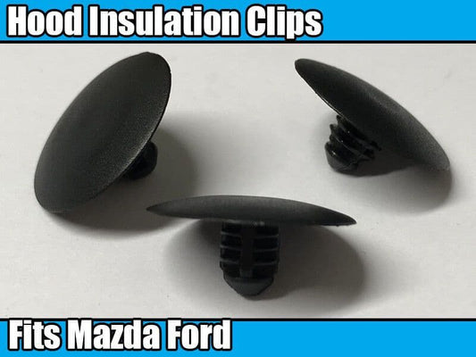 20x Bonnet Insulation Clips for Mazda Ford Black Plastic Trim