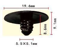 20x Bonnet Insulation Clips for Mazda Ford Black Plastic Trim