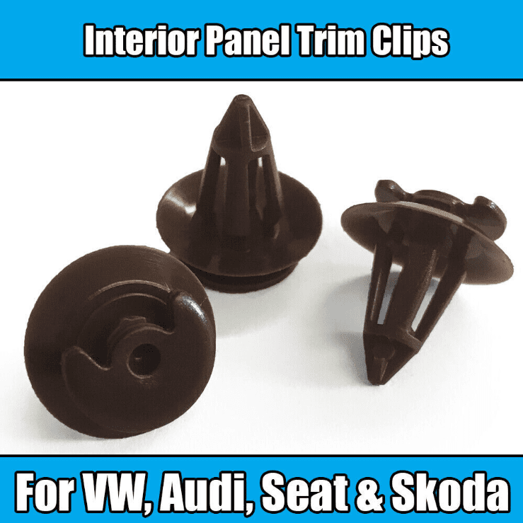 20x Brown Plastic Clips for VW Audi SEAT Door Trim Panel Interior Lining
