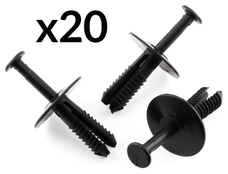 20x Bumper Rivet Trim Clips for Vauxhall Corsa Astra Vectra Zafira Black Plastic