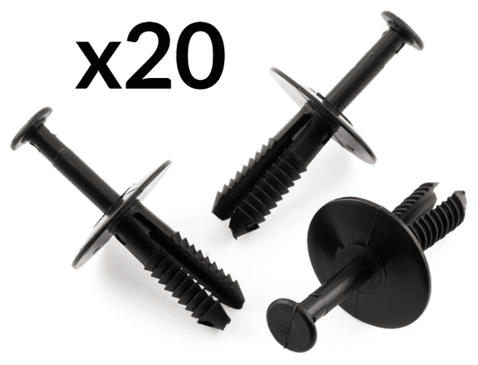 20x Bumper Rivet Trim Clips for Vauxhall Corsa Astra Vectra Zafira Black Plastic