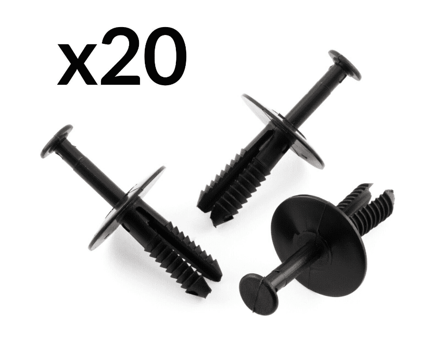 20x Bumper Rivet Trim Clips for Vauxhall Corsa Astra Vectra Zafira Black Plastic