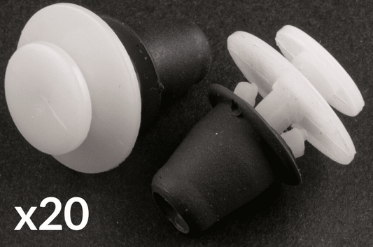 20x Clips for Audi Skoda & VW Door Side Moulding Trim Wheel Arch White Plastic
