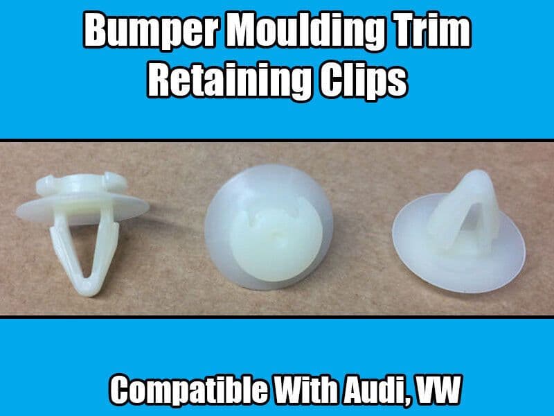 20x Clips for Audi VW Bumper Moulding Trim Retainer White Plastic