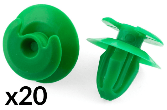 20x Clips for BMW Door Panel Moulding Trim Green Plastic 8mm OEM 51411870718