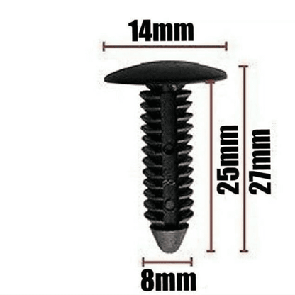 20x Clips for BMW Fir Tree Black Plastic Retainer 8mm OEM 52201964201