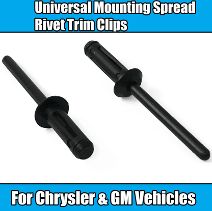 20x Clips for Chrysler GM Universal Mounting Spread Rivet Panel Black Plastic