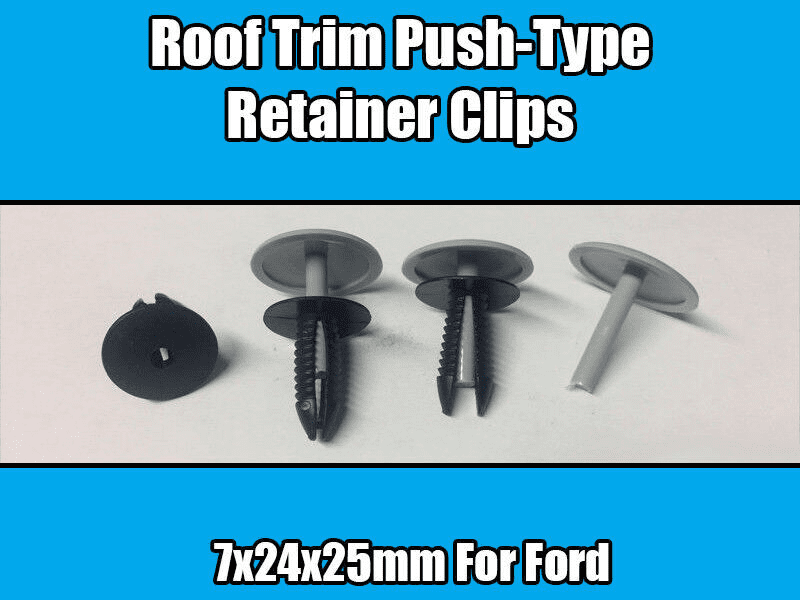 20x Clips for Ford 7x24x25mm Roof Trim Push Retainer Grey Plastic E866241Ss2M