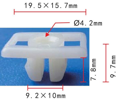 20x Clips for Ford Fastener Nut 380707-S License Plate White Plastic