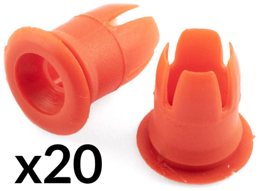 20x Clips for Mercedes Body Trim Panel Rivet Grommet Red Plastic A0019882081