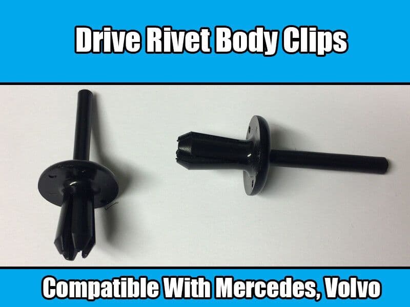 20x Clips for Mercedes Volvo Drive Rivet Body Black Plastic 0009904529 1268177-3