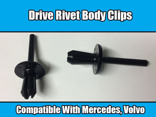 20x Clips for Mercedes Volvo Drive Rivet Body Black Plastic 0009904529 1268177-3