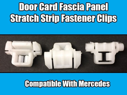 20x Clips for Mercedes W124 Door Card Fascia Panel Strip Shield White
