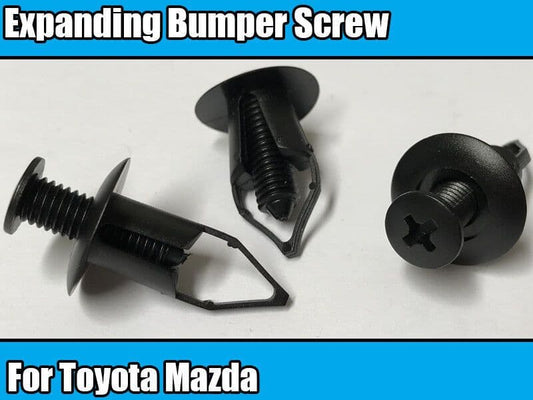 20x Expanding 7mm Cross Head Screw Type Trim Clip for Toyota Mazda Bumper