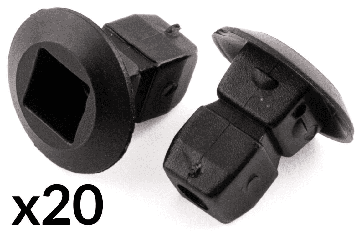 20x Expanding Lock Nuts Grommet Fastener Clips for VW Bumper Trim Shields