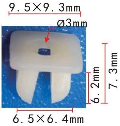 20x for Nissan Mazda 7mm Hole White Grommet Locking Nut Screw Mount 9991-00-412
