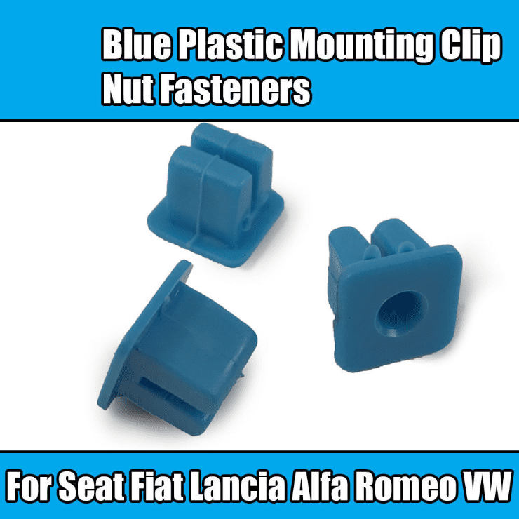 20x for Seat Fiat Lancia Alfa Romeo VW Blue Plastic Mounting Clip Nut Fasteners