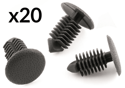 20x Grey Fir Tree Trim Clips for Peugeot Renault Ford & Vauxhall Boot Panel