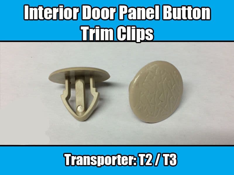 20x Grey Plastic Clips for VW Transporter T2 T3 Interior Door Panel Trim