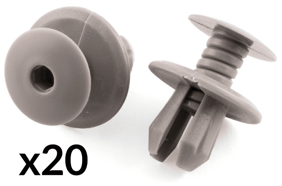 20x Grey Screw Panel Fixing Clips for VW Transporter T4 T5 Interior Door Trim