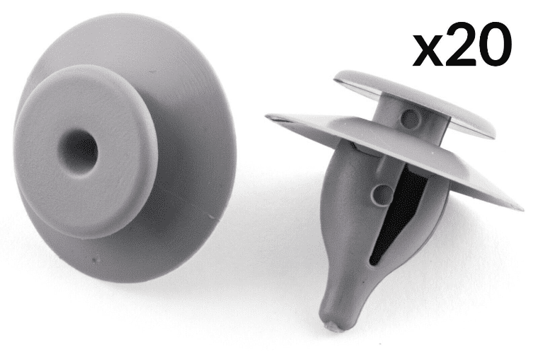 20x Grey Trim Clips for Ford VW Audi SEAT Rover Interior Door Card Fascia Panel