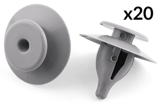 20x Grey Trim Clips for Ford VW Audi SEAT Rover Interior Door Card Fascia Panel