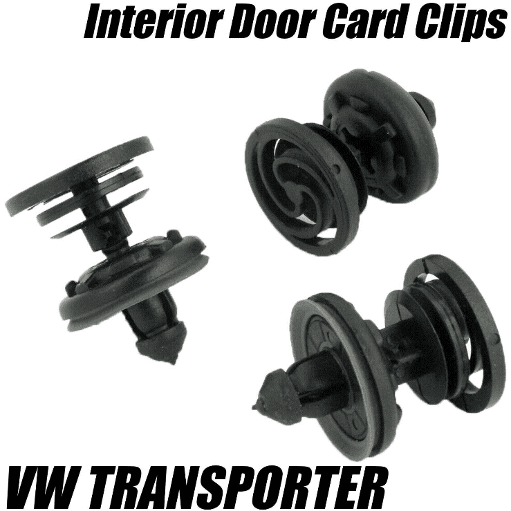 20x Interior Door Card Panel Fastener Black Plastic for VW Transporter T5 T6