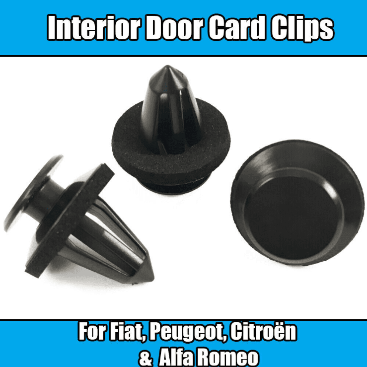 20x Interior Door Card Panel Trim Clips for Peugeot Bipper Van Black Plastic