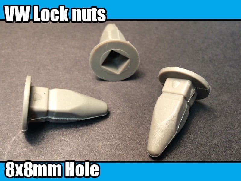 20x Lock Nuts Screw Grommets 8mm Hole For VW Number Plate Lamps
