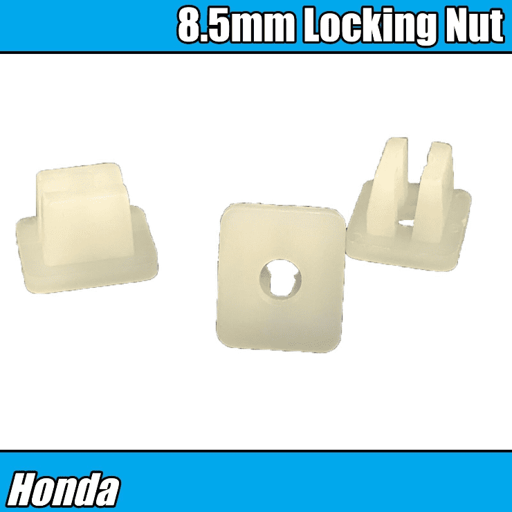 20x Locking Nut White Plastic Grommet Number 14 Screw Mount 8.5mm Hole for Honda
