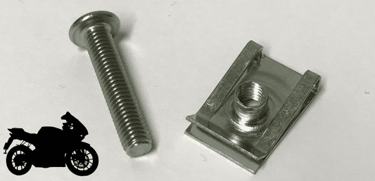 20x M5 Lug Nut Spire Clips & Stainless Steel 25mm Bolt Set Fairing Panel