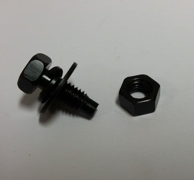 20x M6x15mm Black Hex Bolts Washer Nut & Spring Washer for Toyota Hyundai Honda