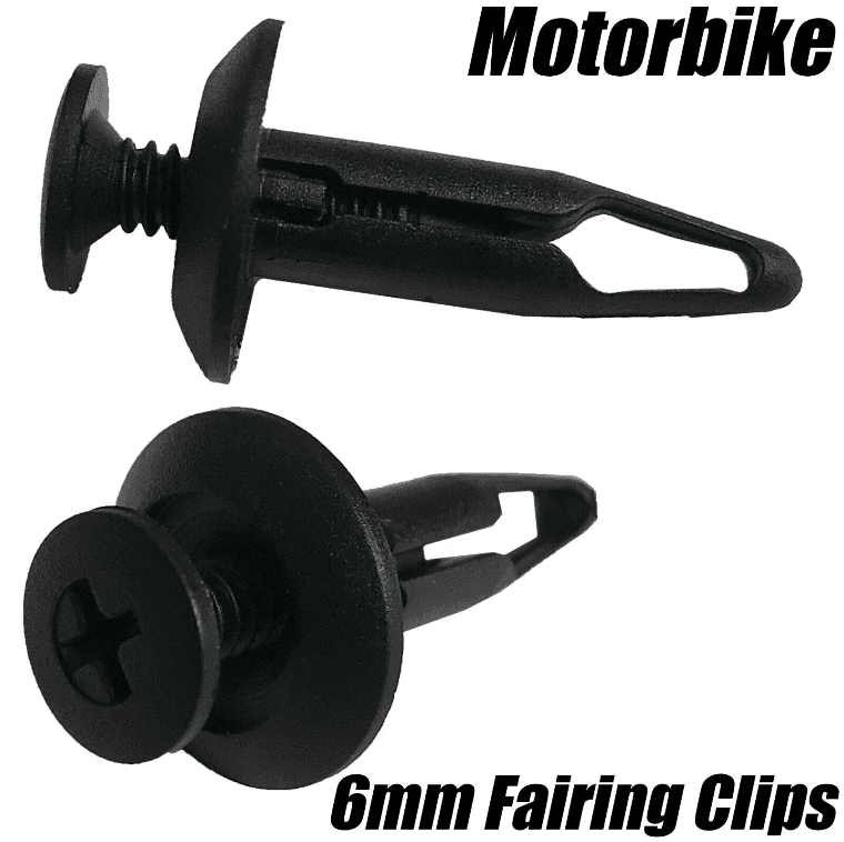 20x Motorcycle 6mm Clips Fairing Plastic Screw Rivets Panel Trim for Kawasaki