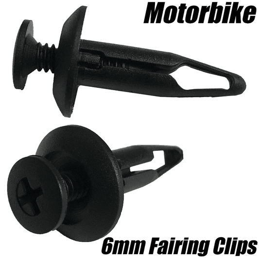 20x Motorcycle 6mm Clips Fairing Plastic Screw Rivets Panel Trim for Kawasaki