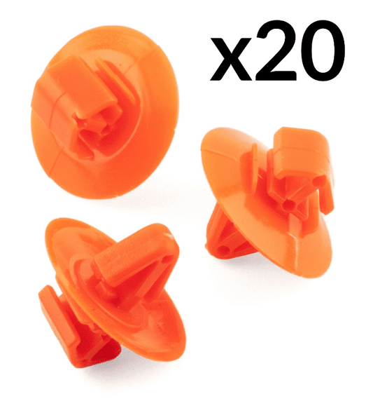 20x New Side Moulding Lower Trim Clips Red Plastic Fasteners for Vauxhall Vivaro