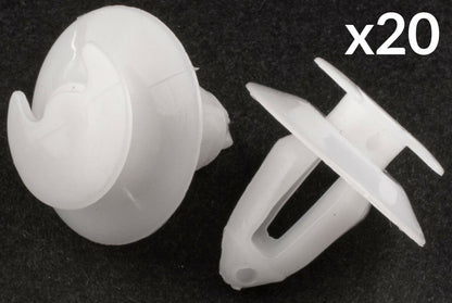20x Panel Retainer 8mm White Plastic Trim Clip Type for Mercedes W300 W400 W600