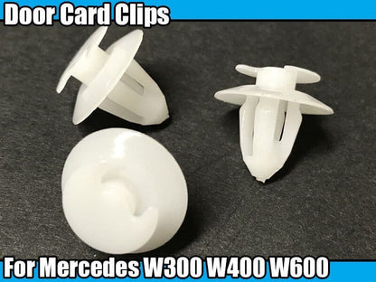 20x Panel Retainer 8mm White Plastic Trim Clip Type for Mercedes W300 W400 W600